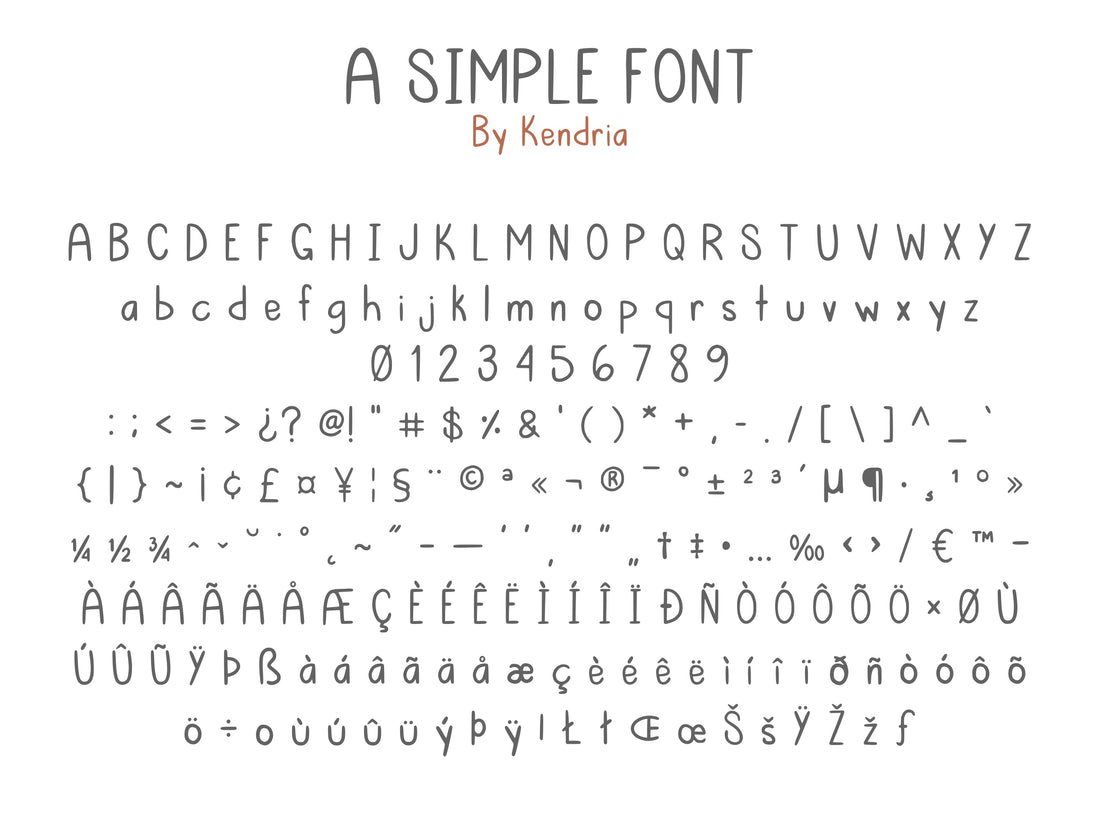 A Simple Font