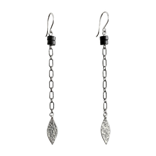 Black Jasper Chain Earrings