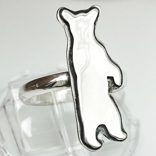 Size 4.25 Standing Bear Ring
