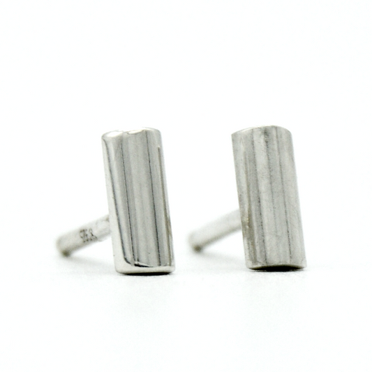 Bar Stud Earrings - Short